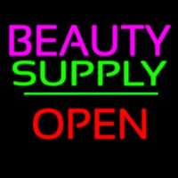 Beauty Supply Block Open Green Line Leuchtreklame