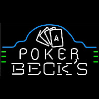 Becks Poker Ace Cards Beer Sign Leuchtreklame
