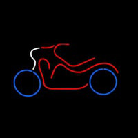 Bike Logo In Red Leuchtreklame