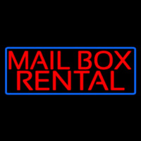 Block Mail Bo  Rental Blue Border Leuchtreklame