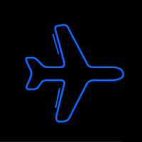 Blue Airplane Logo Leuchtreklame