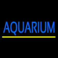 Blue Aquarium Yellow Line Leuchtreklame