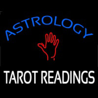Blue Astrology Red Tarot Readings Leuchtreklame