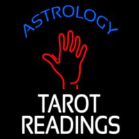 Blue Astrology White Tarot Readings Leuchtreklame