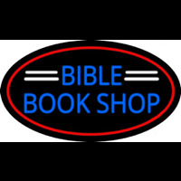 Blue Bible Book Shop Leuchtreklame
