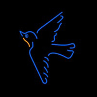 Blue Bird With Logo Leuchtreklame