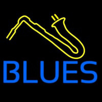 Blue Blues Yellow Sa ophone Leuchtreklame