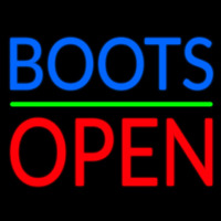 Blue Boots Open Leuchtreklame
