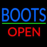Blue Boots Open With Line Leuchtreklame