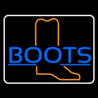 Blue Boots With Border Leuchtreklame