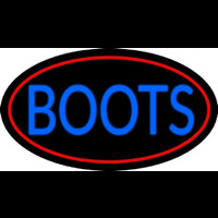 Blue Boots With Red Border Leuchtreklame