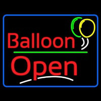 Blue Border Open Balloon Green Line Leuchtreklame