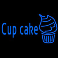 Blue Cupcake With Cupcake Leuchtreklame