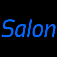 Blue Cursive Salon Leuchtreklame