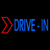 Blue Drive In Red Arrow Leuchtreklame