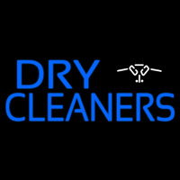 Blue Dry Cleaners Logo Leuchtreklame