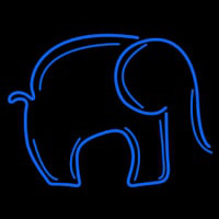 Blue Elephant Leuchtreklame
