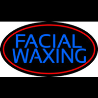Blue Facial And Wa ing Red Oval Leuchtreklame