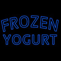 Blue Frozen Yogurt Leuchtreklame