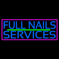 Blue Full Nail Services Leuchtreklame