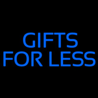 Blue Gifts For Less Block Leuchtreklame