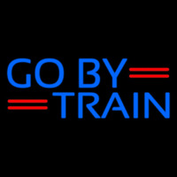 Blue Go By Train Leuchtreklame