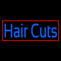 Blue Hair Cuts With Red Border Leuchtreklame