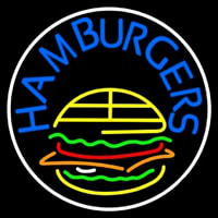 Blue Hamburgers Circle Leuchtreklame