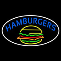 Blue Hamburgers Oval Leuchtreklame