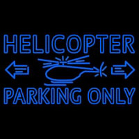 Blue Helicopter Parking Only Leuchtreklame