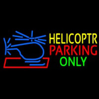 Blue Helicopter Parking Only Leuchtreklame