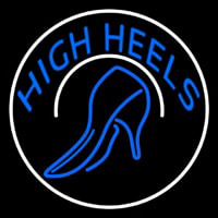 Blue High Heels With Sandal Leuchtreklame