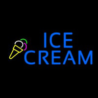 Blue Ice Cream Logo Leuchtreklame