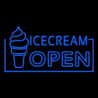 Blue Ice Cream Open Leuchtreklame