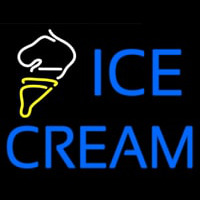 Blue Ice Cream With Cone Leuchtreklame