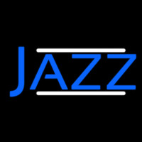 Blue Jazz Block Double Line Leuchtreklame