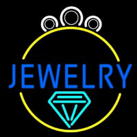 Blue Jewelry Center Ring Logo Leuchtreklame