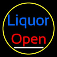 Blue Liquor Open 1 Leuchtreklame