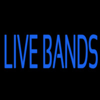 Blue Live Bands Leuchtreklame