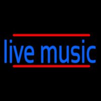 Blue Live Music 1 Leuchtreklame