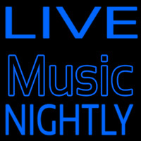 Blue Live Music Nightly Leuchtreklame