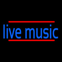 Blue Live Music Red Line Leuchtreklame