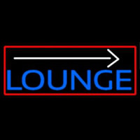 Blue Lounge And Arrow With Red Border Leuchtreklame