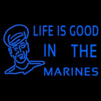 Blue Marine With Logo Leuchtreklame
