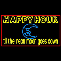 Blue Moon Happy Hour Till Beer Sign Leuchtreklame