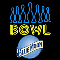 Blue Moon Ten Pin Bowling Beer Sign Leuchtreklame
