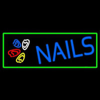 Blue Nails Logo Leuchtreklame