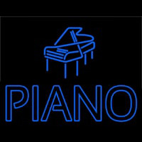 Blue Piano With Logo Leuchtreklame