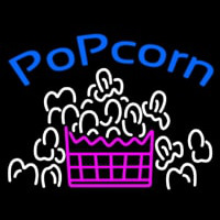 Blue Popcorn Logo Leuchtreklame