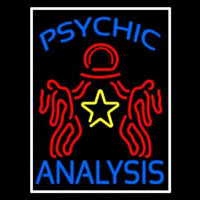 Blue Psychic Analysis With Logo Leuchtreklame